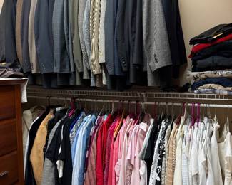 Men’s suits and some women’s clothes 
