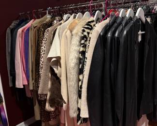 Coats and jackets - several leather and wool 