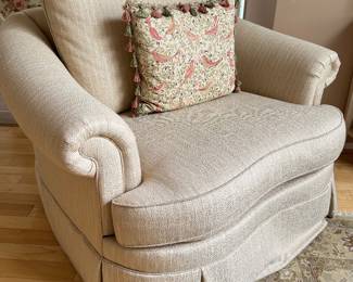Swivel arm chair, $165