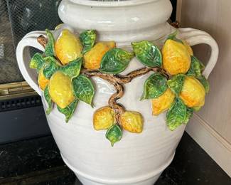 Large Lemon 2 handle vase/urn,  $125