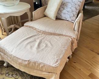 Arm chair with ottoman, $175