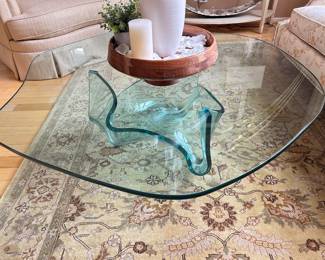 Glass table w/ glass base, $795