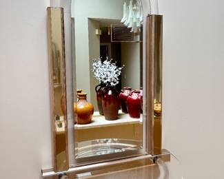 Contemporary mirror with shelf,  $50