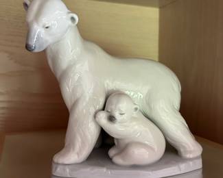 Lladro Polar Bear & Cub, 