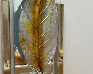 Large Metal leaf decor,     $16