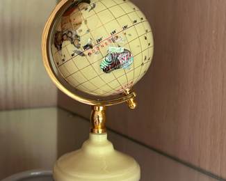 Small  stone inlay globe, $28