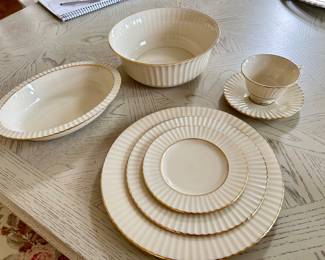 Lenox "Citation Gold" china, 12 place settings and 2 serving bowls,