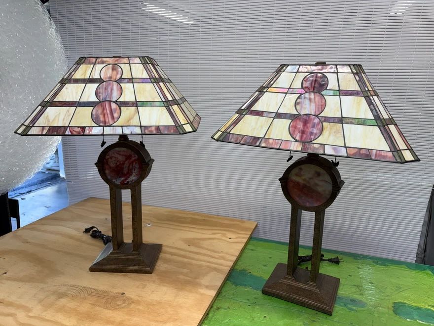 COLOUR CREATIONS TIMELESS SERENITY LAMPS PAIR