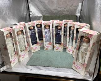 NOS BOXED PORCELAIN 12" DOLLS