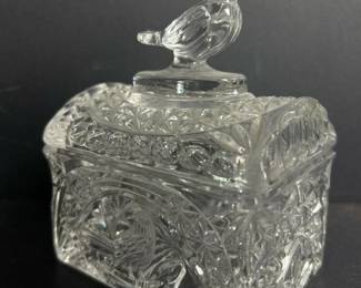 280 smallbluebirdcutglasstrinketorpowd