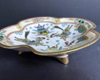 278 handpaintednipponporcelainfootedbow