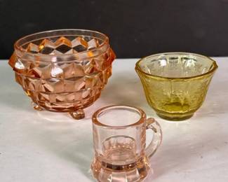 324 vintagedepressionglassminiaturesset