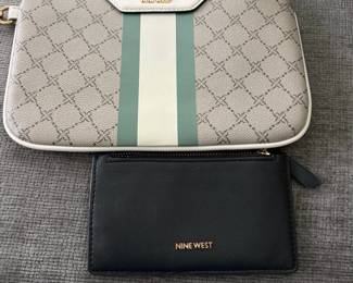 355 ninewestwristletclutchbeigegreenpa