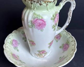 266 vintageporcelainwashpitcherbowlset