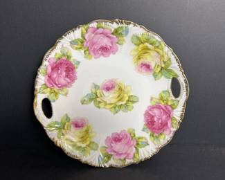 286 vintagegermanporcelainroseplatewith