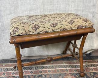 215 antiquefauxbamboosewingbenchwithfl