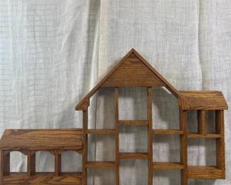091 largewoodbarnshapedwalldisplayshel