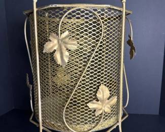 036 goldmetalmeshwastebasketwithleafmo