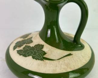 077 midcenturysmallgreenfloralceramico