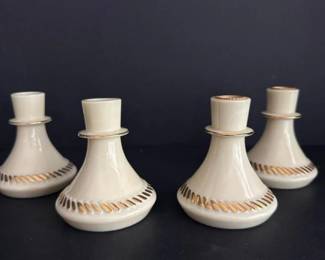 090 wheatonwareivoryandgoldcandlestickh