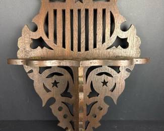 015 victorianstylewoodwallshelfshields