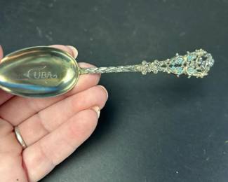 181 sterlingsilvercubasouvenirspoonwith