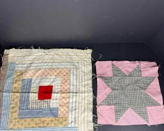 364 vintagehandsewnquiltblockslogcabin