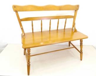 Solid Maple 2 Person Hallway Bench
