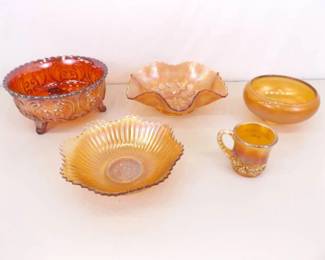 Lot of Carnival Glass Bowls
