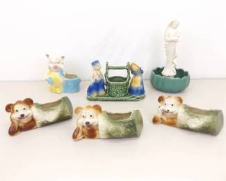 Lot of 5 Vintage Shawnee etc. Planters