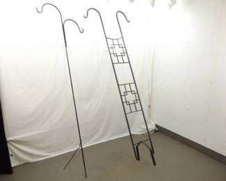 Achla Designs 83.5" (90" total) Double Pole Plant Trellis and Another Iron 69" (83" Total) One 