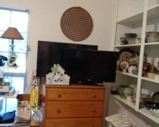 Maple Dresser,  Samsung & Sony Televisions