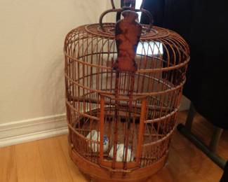 Vintage Wooden Birdcage