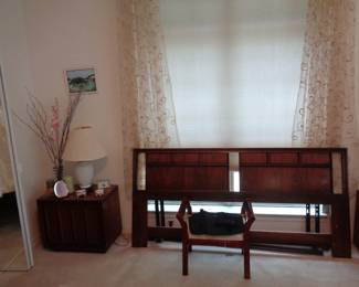 MCM Headboard & Side Tables