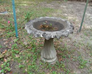 Cement Birdbath