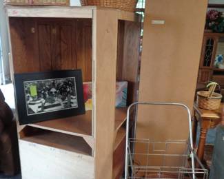 Vintage Folding Metal Shopping Cart