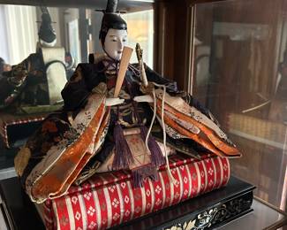 Japanese Hina Emperor & Empress Porcelain Doll Set