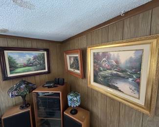 Thomas Kincaid Artwork, Stained Glass Lamps