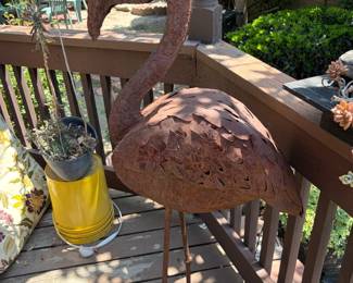 Metal Flamingo