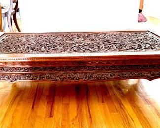CARVED WOODEN COFFEE TABLE THAILAND
