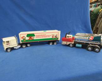 Lot 30. Keebler tractor-trailer and Caltex truck. He got it one piece at a time, and it didn't cost him a dime.
