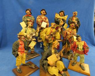 Lot 84. 10 Sanguiliano arte clowns, made in Italy