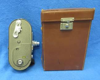 Lot 144. Keystone Model A-7 16mm camera and case. Untested.