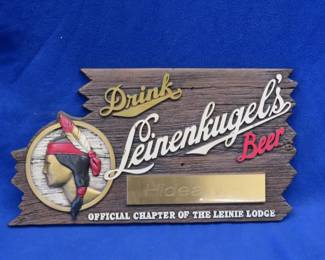 Lot 279. Leinenkugel's Beer foamboard sign from the "Hideaway"