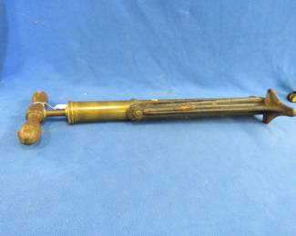 Lot 282. Brass Gas station tire pump, circa 1920's