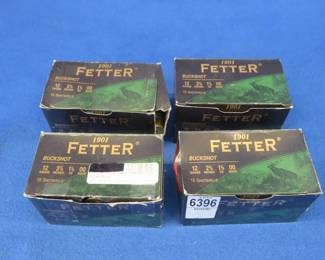 Lot 125. 60 Fetter 12-gauge buckshot rounds
