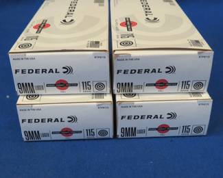Lot 127. 200 Federal 9mm rounds