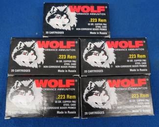 Lot 129. 100 Wolf 223 rounds