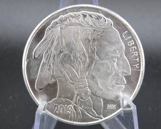 Lot 53. 2013 1 Troy-Oz 999 fine silver Buffalo round