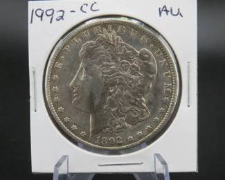 Lot 260. 1892 CC Morgan silver dollar.